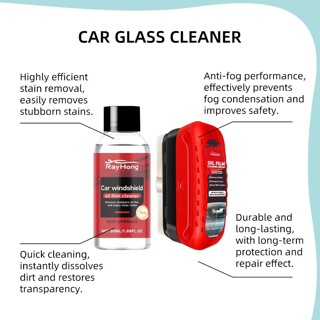 NEKVHITZ Car Oil Film Cleaner & Windshield Rain & Fog Repellent