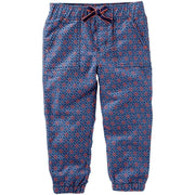 OshKosh B'Gosh Girls Woven Pants - Blue/Pink Printed, Size 4