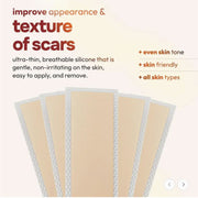 AllSett Health Silicone Scar Sheets, 1.6" x 6" - 10ct.