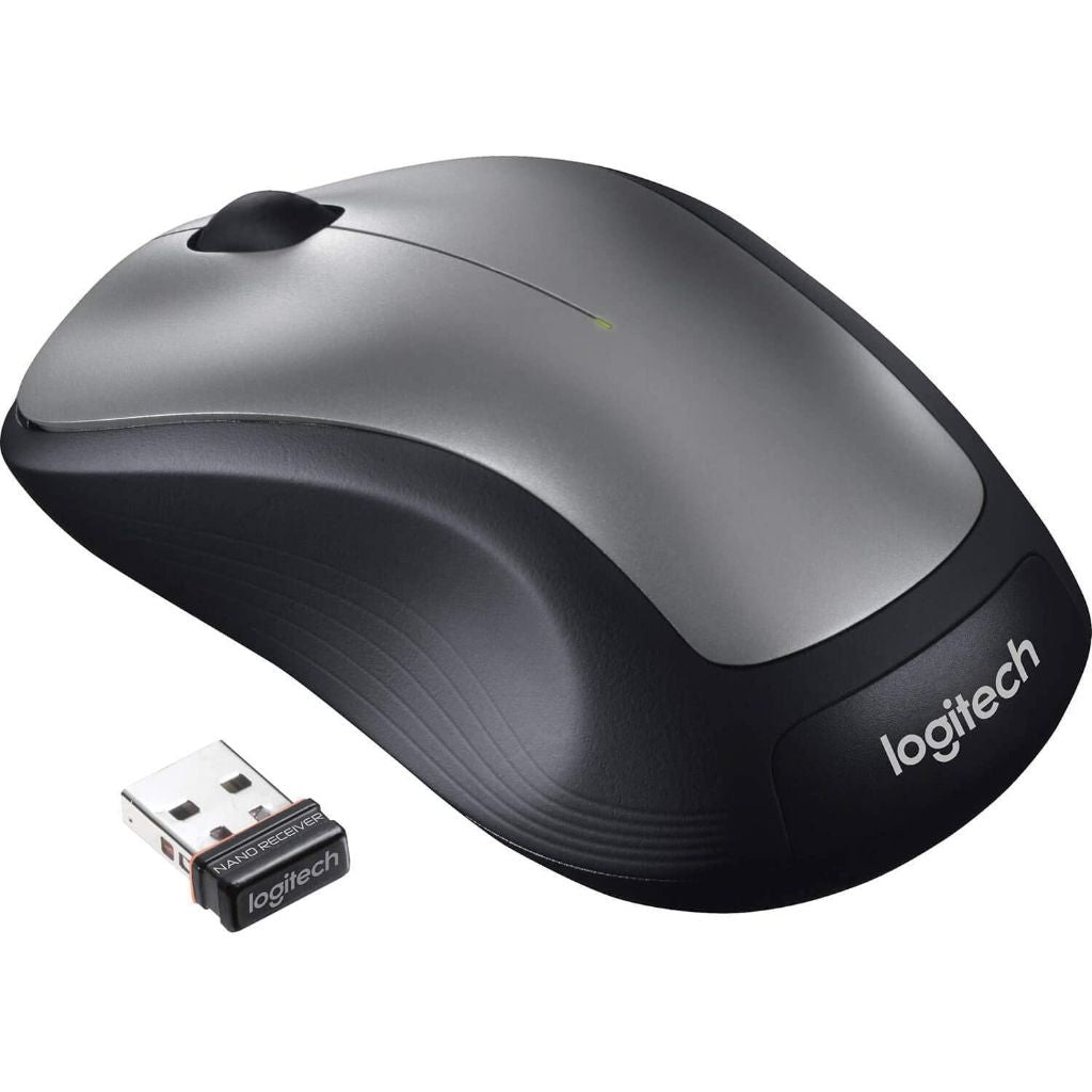 Logitech MK335 Quiet Wireless Keyboard and Mouse Combo - Black/Silver Keyboard and Mouse Combo Wireless, Ambidextrous