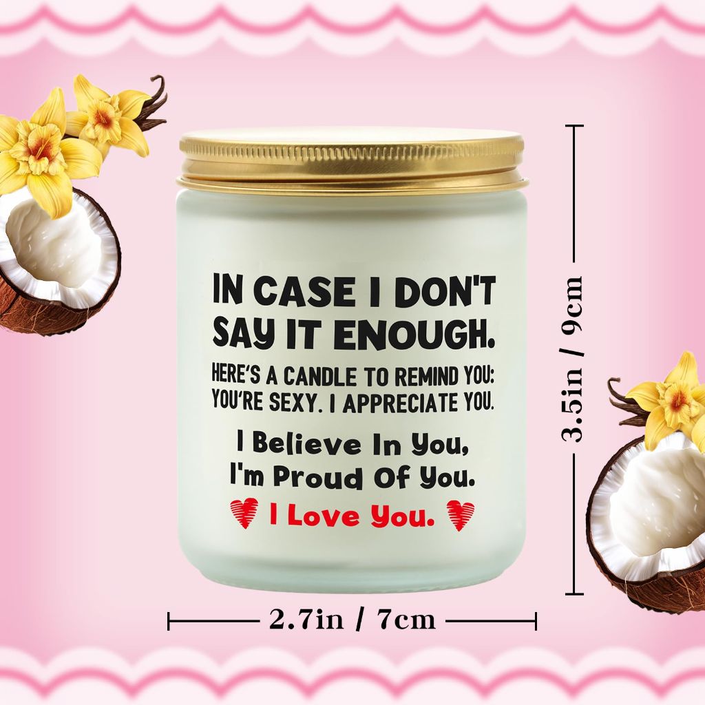 Lihome Natural Soy Wax Vanilla Coconut Scented Candles (7oz)