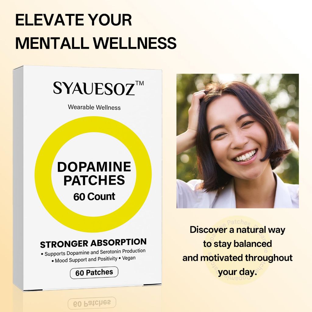 SYAUESOZ Dopamine Patches Vegan Mood Support Patches - 60ct