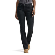 Lee Women's Legendary Mid Rise Bootcut Jean, Black, 14 Long