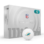 Wilson 2025 Duo Soft NFL Golf Ball - 12 Balls, White, Miami Dolphins