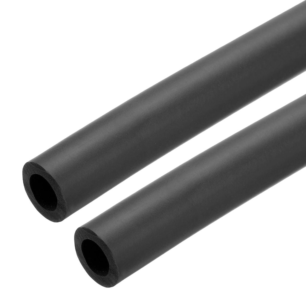Uxcell 2pcs 3.3ft Pipe Insulation Tube 18mm ID 1 1/8 inch(28.5mm) OD Foam Tubing for Handle Grip Support, Black