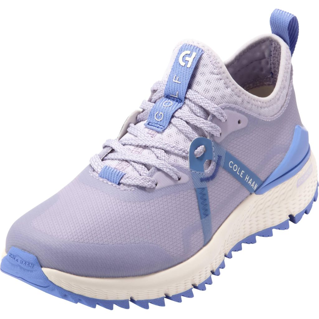 Cole Haan Women's Zerogrand Overtake Water Resistant Golf Sneaker, Thistle/Persian Jewel/Ivory, 9.5 Wide