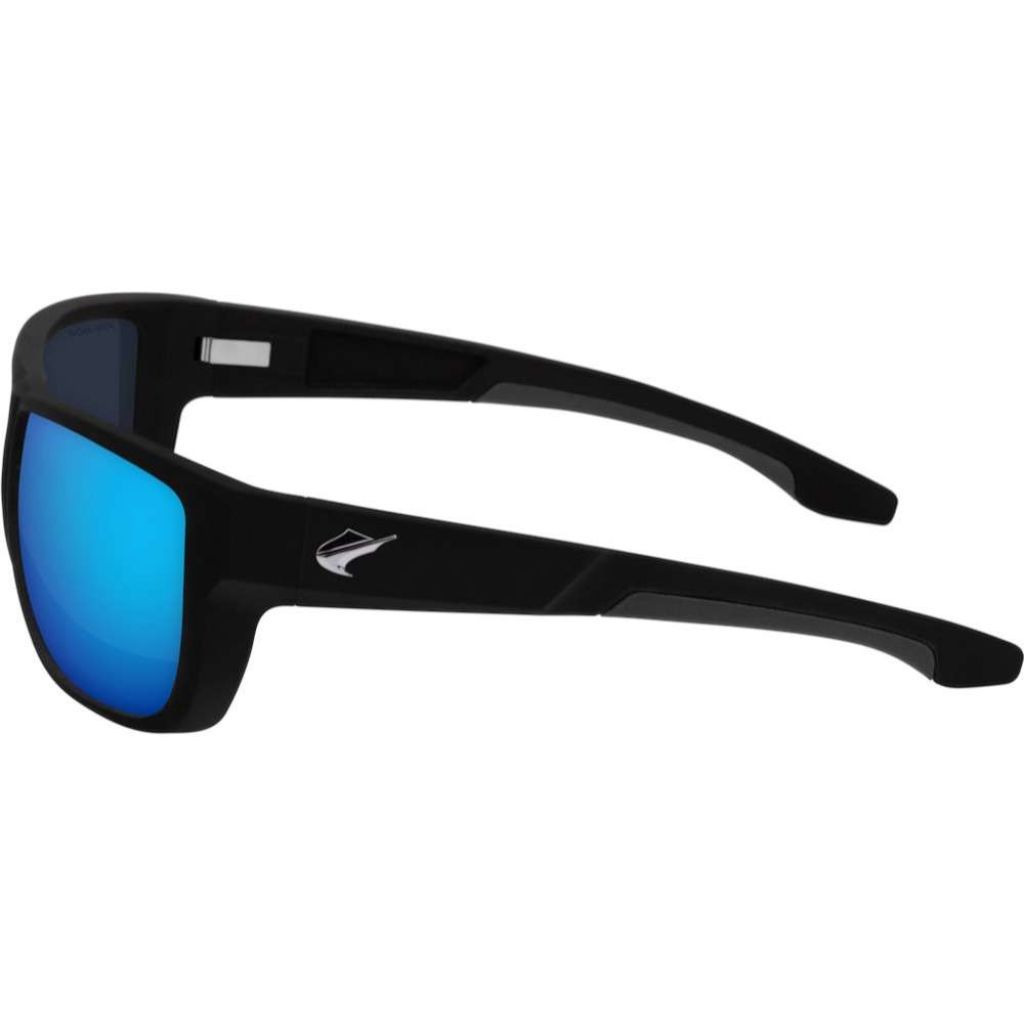 Fil-Nor 12/0 Sunglasses - Matte Black Frame/Blue Mirror Glass Lenses