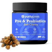 Purity Paws Pre & Probiotics Soft Chews for Dogs - Beef Flavor, 120ct