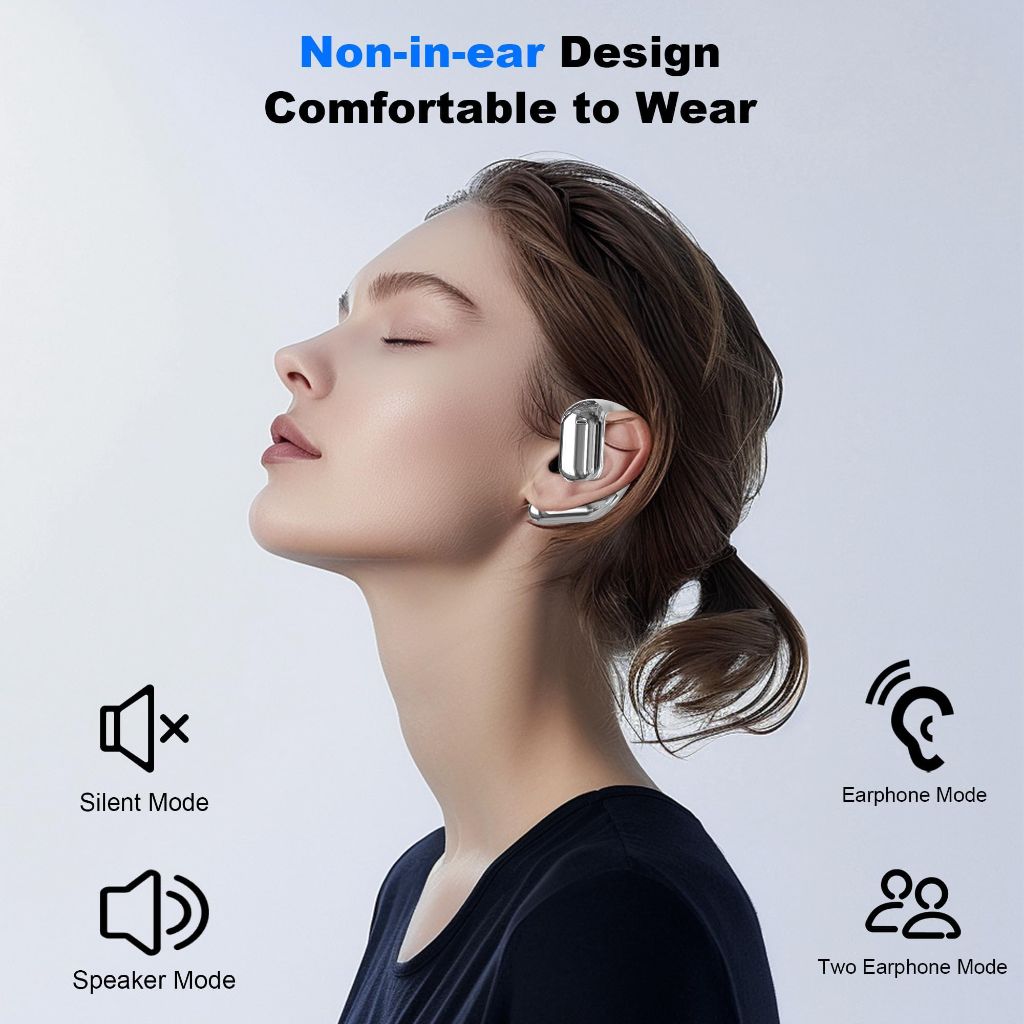 3-in-1 AI Language Translation Earbuds with Premium Sound, 80H Playtime, & Charging Case – White (YKK-Q16)