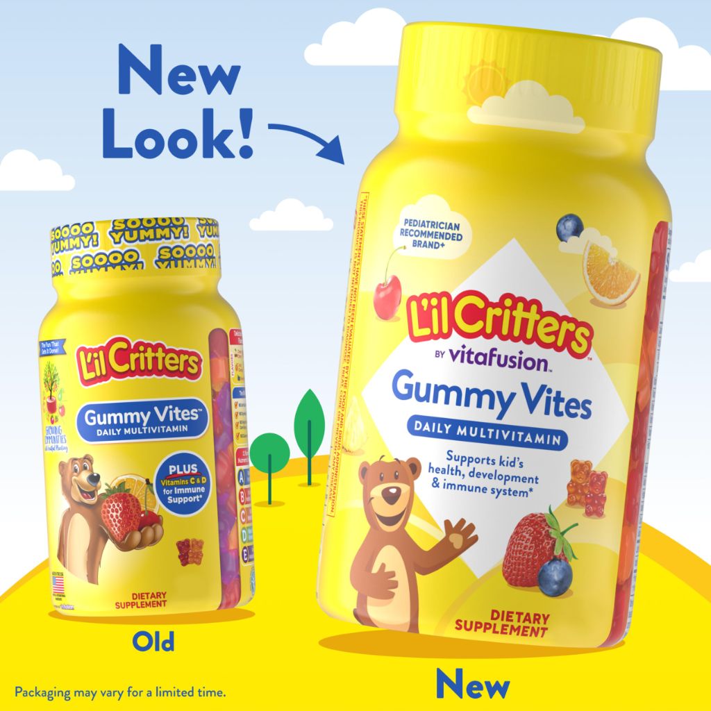 L’il Critters Gummy Vites Daily Gummy Multivitamin for Kids, Vitamin C,  70 Count Gummies
