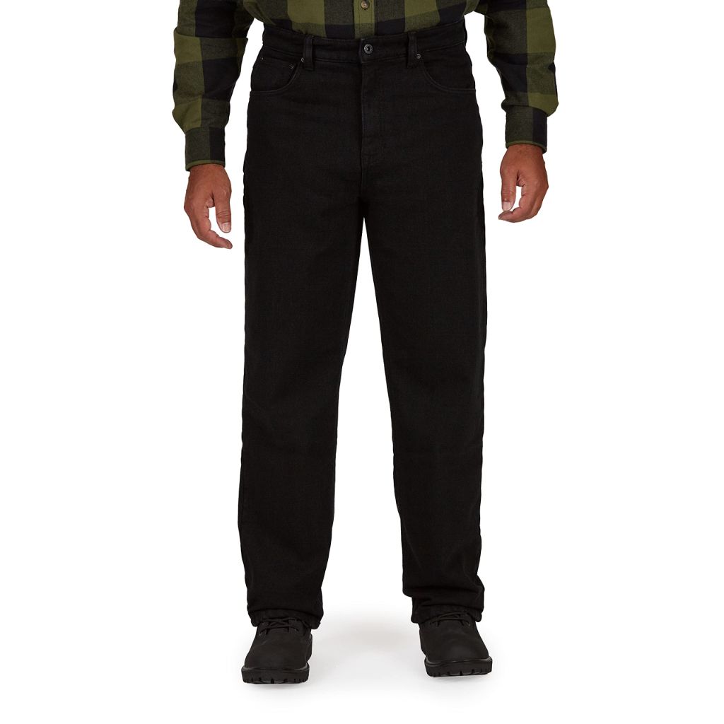 Smith's Workwear Men's Buffalo Fleece Lined Jean, Black, 38/32