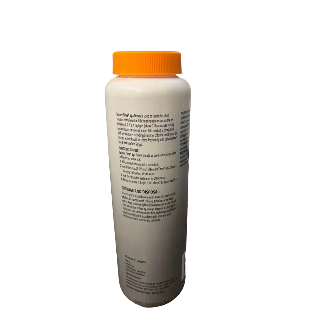 Leisure Time 22338 Spa Down, pH Reducer for Hot Tubs and Spas, Prevents Scaling and Clouding, Compatible with Various Sanitizers, 2.5lbs