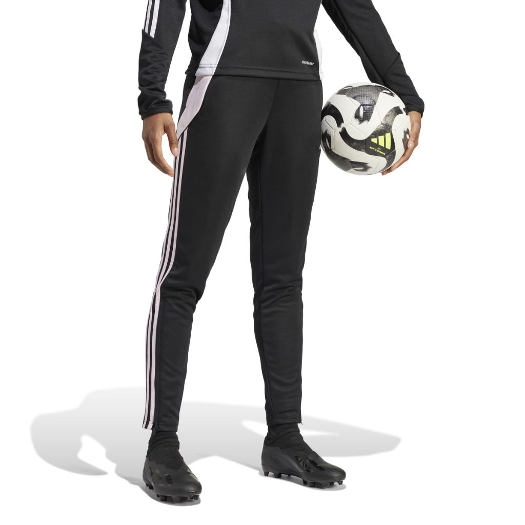 adidas Women's Tiro 24 Training Pants - Black/Clear Pink, Small/Tall