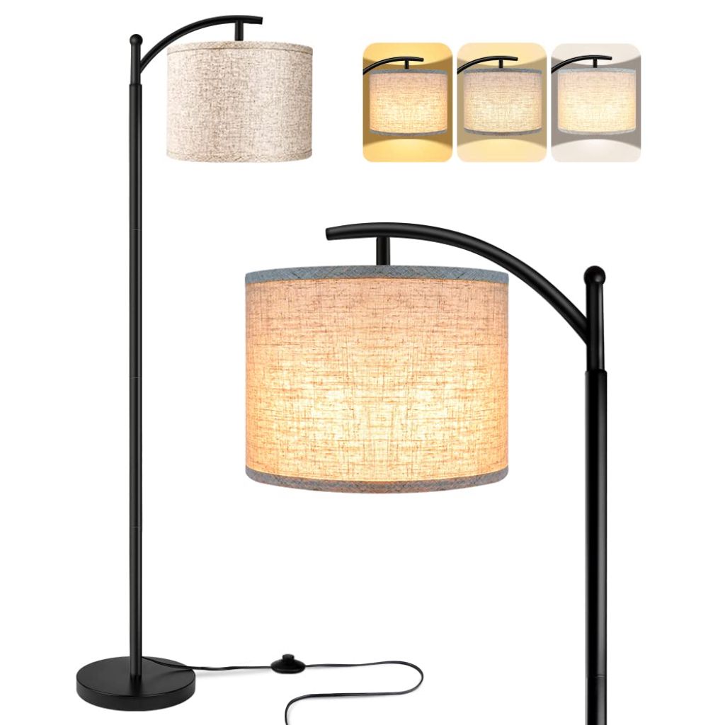ROTTOGOON Floor Lamp for Living Room with 3 Color Temperatures LED Bulb -Black