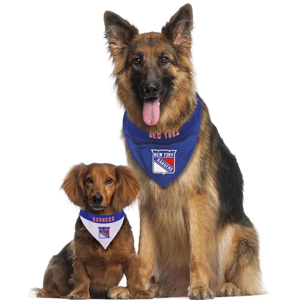 Pets First NHL New York Rangers Reversible Bandana for Dogs & Cats - size 2XL
