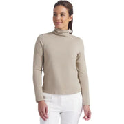 PUMA Women's Charlotte Modalon Long Sleeve Golf Shirt, S - Ice Coffee