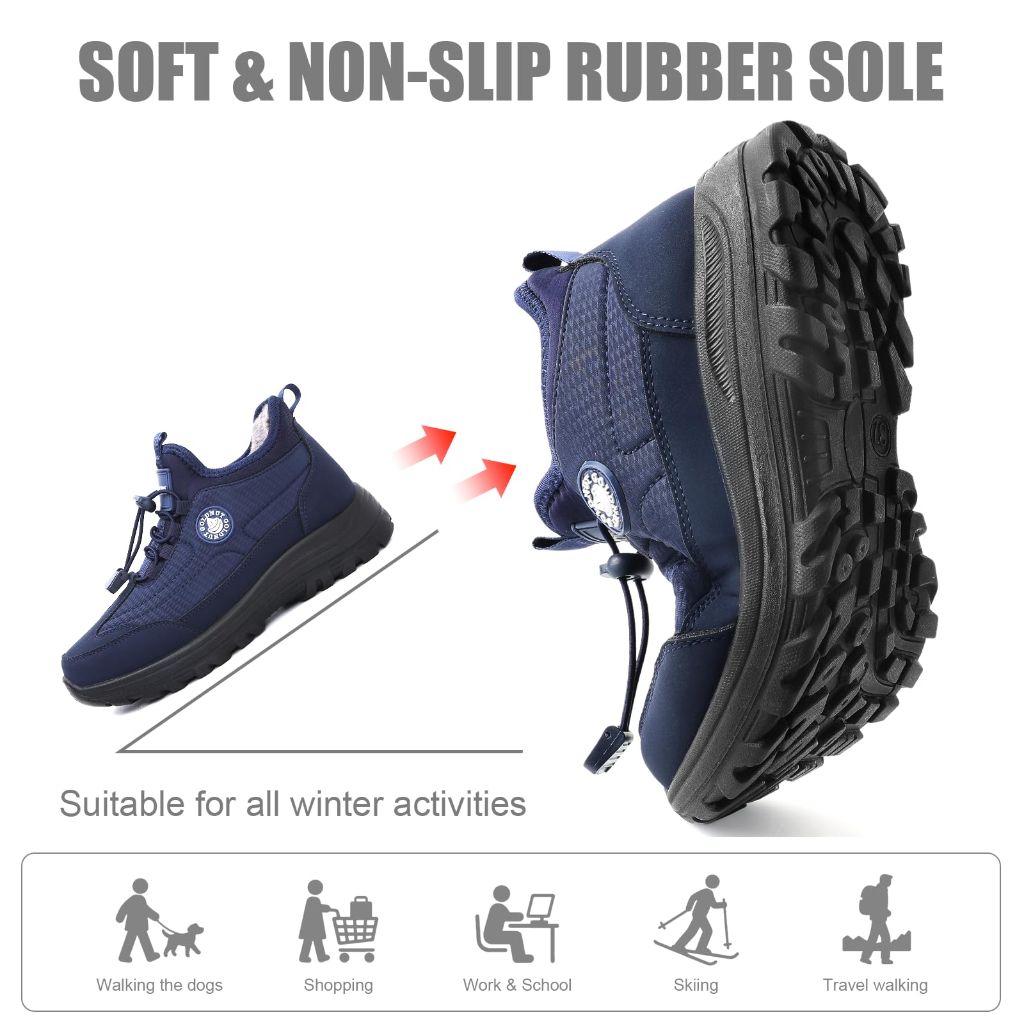 Goldnut Winter Boots for Women:Navy Blue Size 7