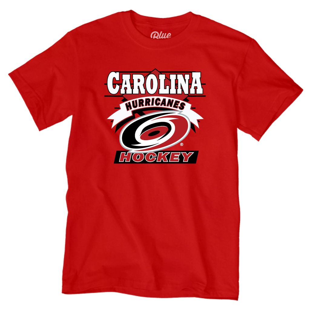 Carolina Hurricanes NHL Officially Licensed T-Shirt Retro 90's Hockey Team Color, Large
