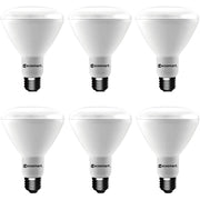 Ecosmart Bright White LED BR30 Dimmable Flood Bulb, 65W Replacement, 9 Watt, 655 Lumens - 3000K - Indoor/Outdoor Rated (6-Pack)