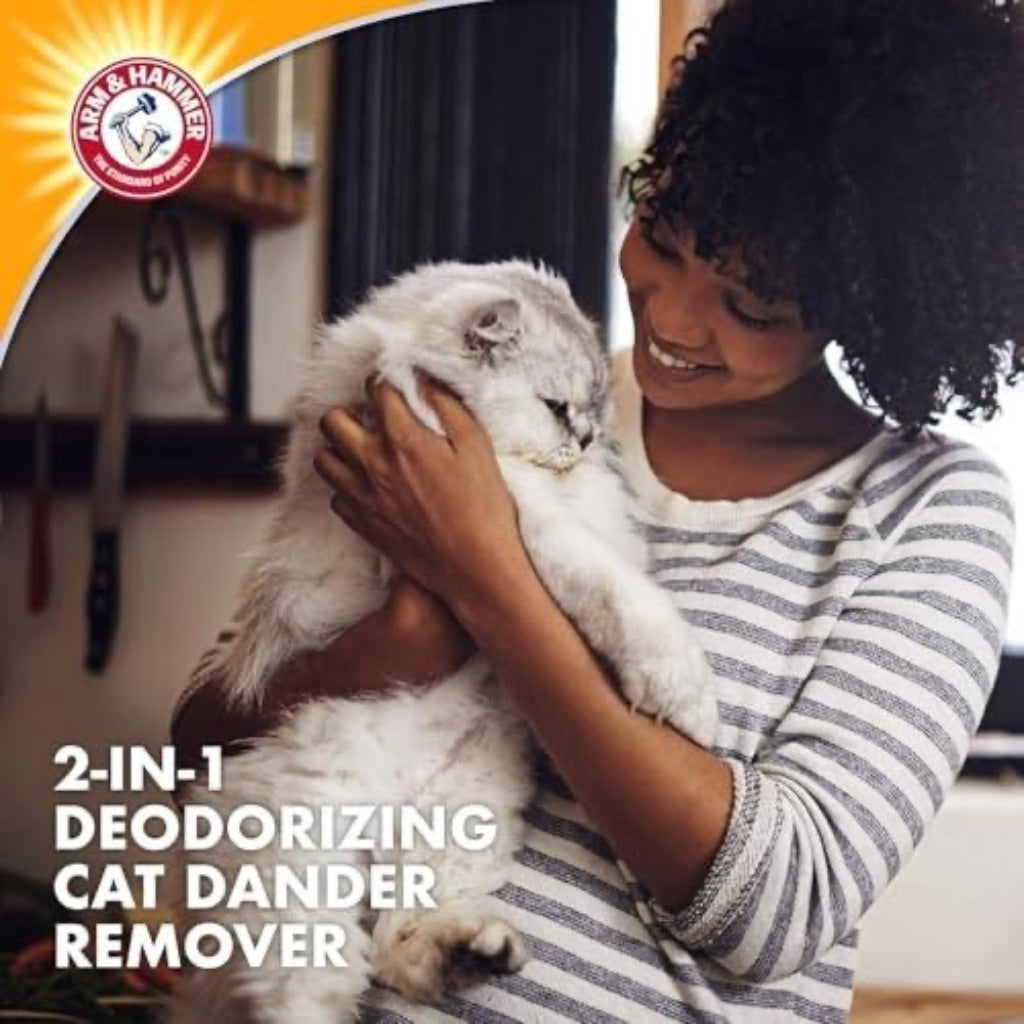 Arm & Hammer 2-in-1 Deodorizing & Dander Reducing Shampoo for Cats - Lavender Chamomile, 20 fl oz - 2 Pack - Cat Dander Remover, Removes Cat Odors - Baking Soda Moisturizes and Deodorizes, L