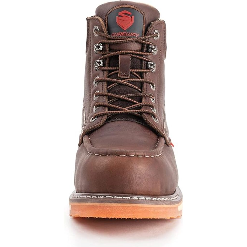 Sureway Men's Men 6 Inch Waterproof Soft Toe Work Boots - Brown, Size 10.5