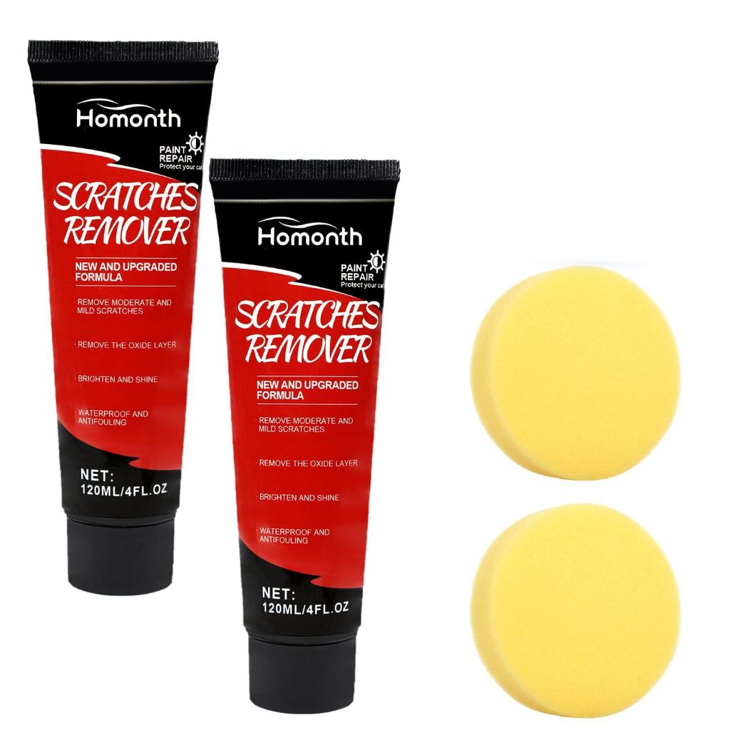 2 PCS Scratch and Swirl Remover with Sponge, Scratch Repair Paste