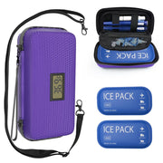 Cotchen Insulin Pen Cooler Travel Case, Diabetic Supplies Medication Insulated Cool Organizer with 2 Ice Packs, Temperature Display, TSA Approved, Long-Lasting Cooling & Portable for Daily and Trips