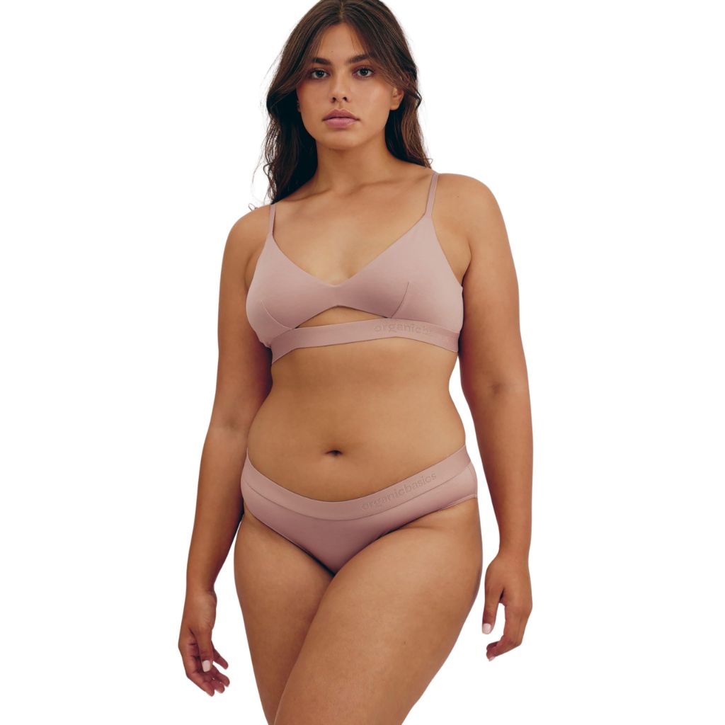 Organic Basics Womens Soft Touch Brief Underwear, Dusty Rose, XX-Large