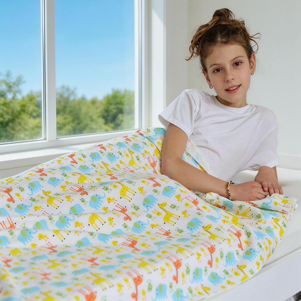 Kids Sherpa Throw Blanket – Soft Cotton & Warm Sherpa Toddler, 40 x 60 inches