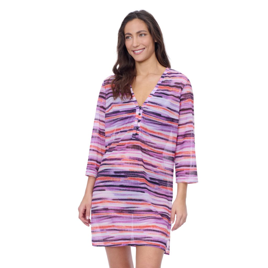 SZ M, Profile by Gottex Women's Standard Dress, Multicolor | Purple