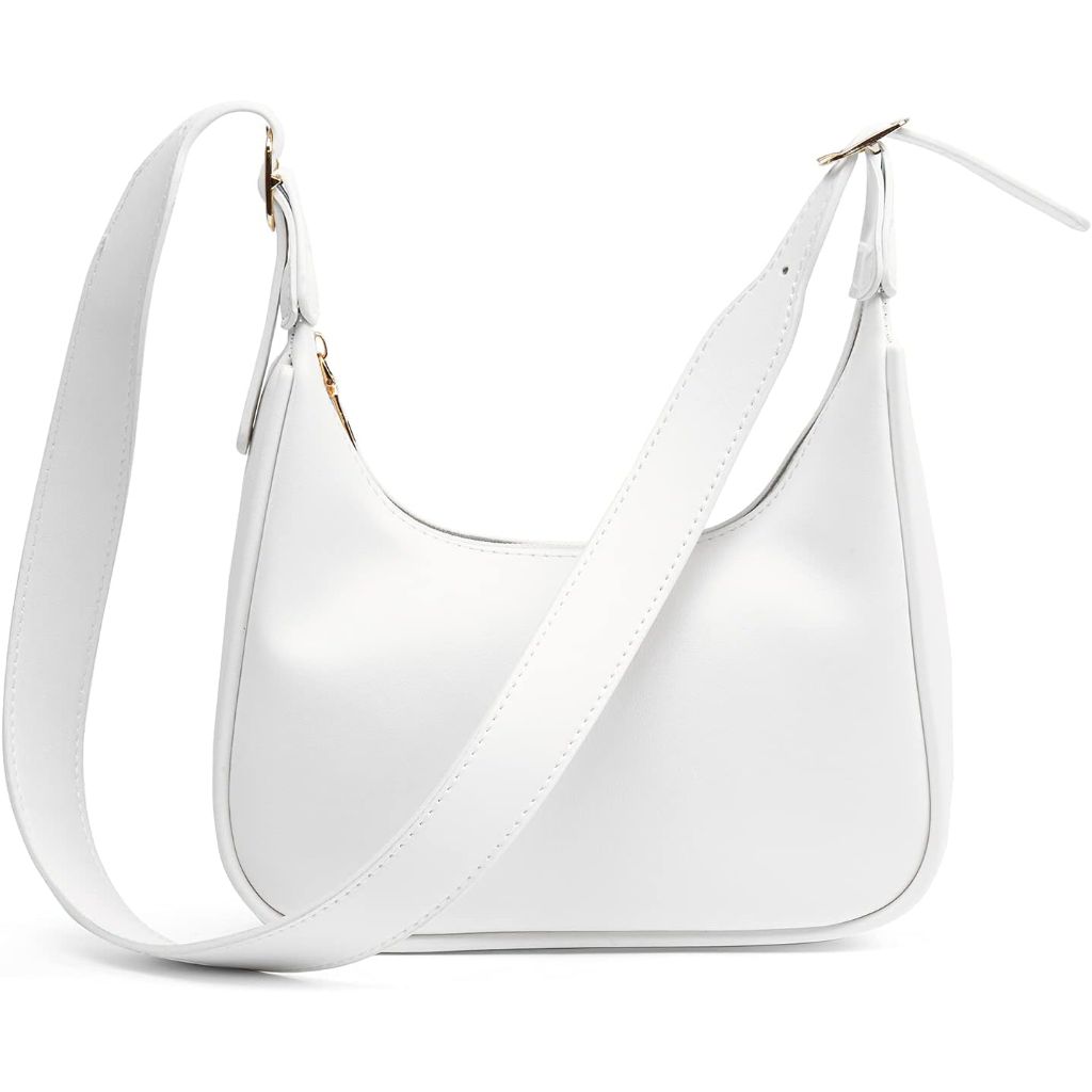 BABABA Retro Classic Half Round Messenger bag  (white), one size
