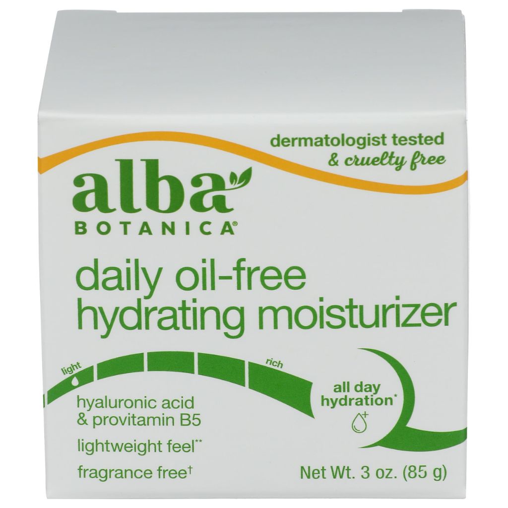 Alba Botanica, Moisturizer Aloe Green Tea Oil Free, 3 Ounce