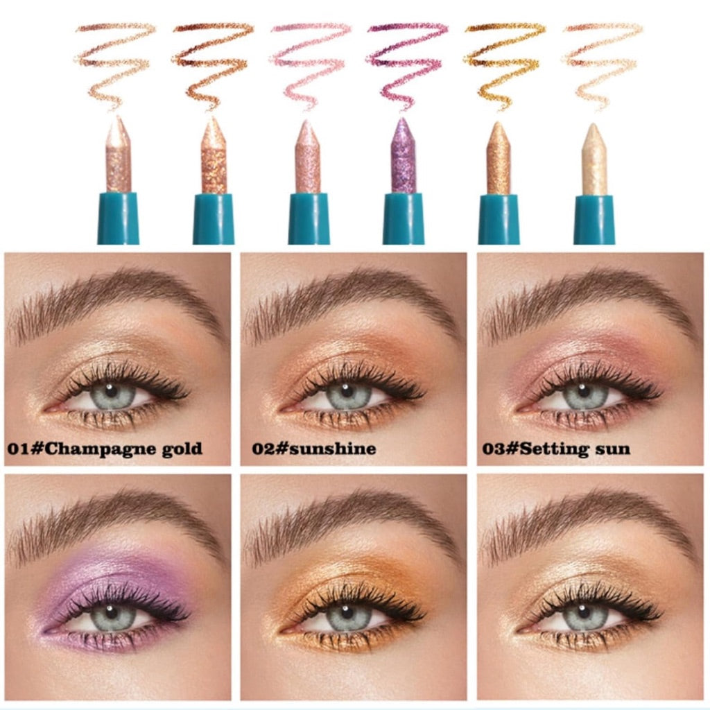 Eyeshadow Stick, Waterproof Eye Liner Pencil - Smudge-Proof, Long-Lasting, Transfer-Proof, Up to 24HR Wear, Smooth No-Tug Formula Turquoise Blue,Sensational Washable, Smooth Application