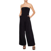 Forever 21 Women's Strapless Wide-Leg Jumpsuit, Black, Medium