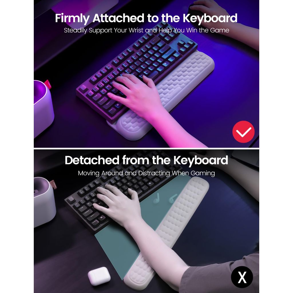 STARSIKI Keyboard Wrist Rest with Stability Stickers