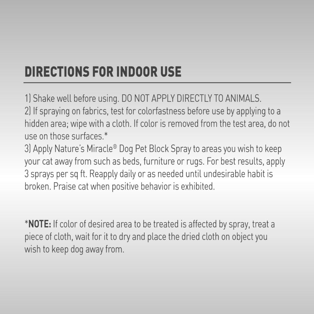 Nature's Miracle Advanced Platinum Dog Pet Block Repellent Spray - 16 fl. oz.