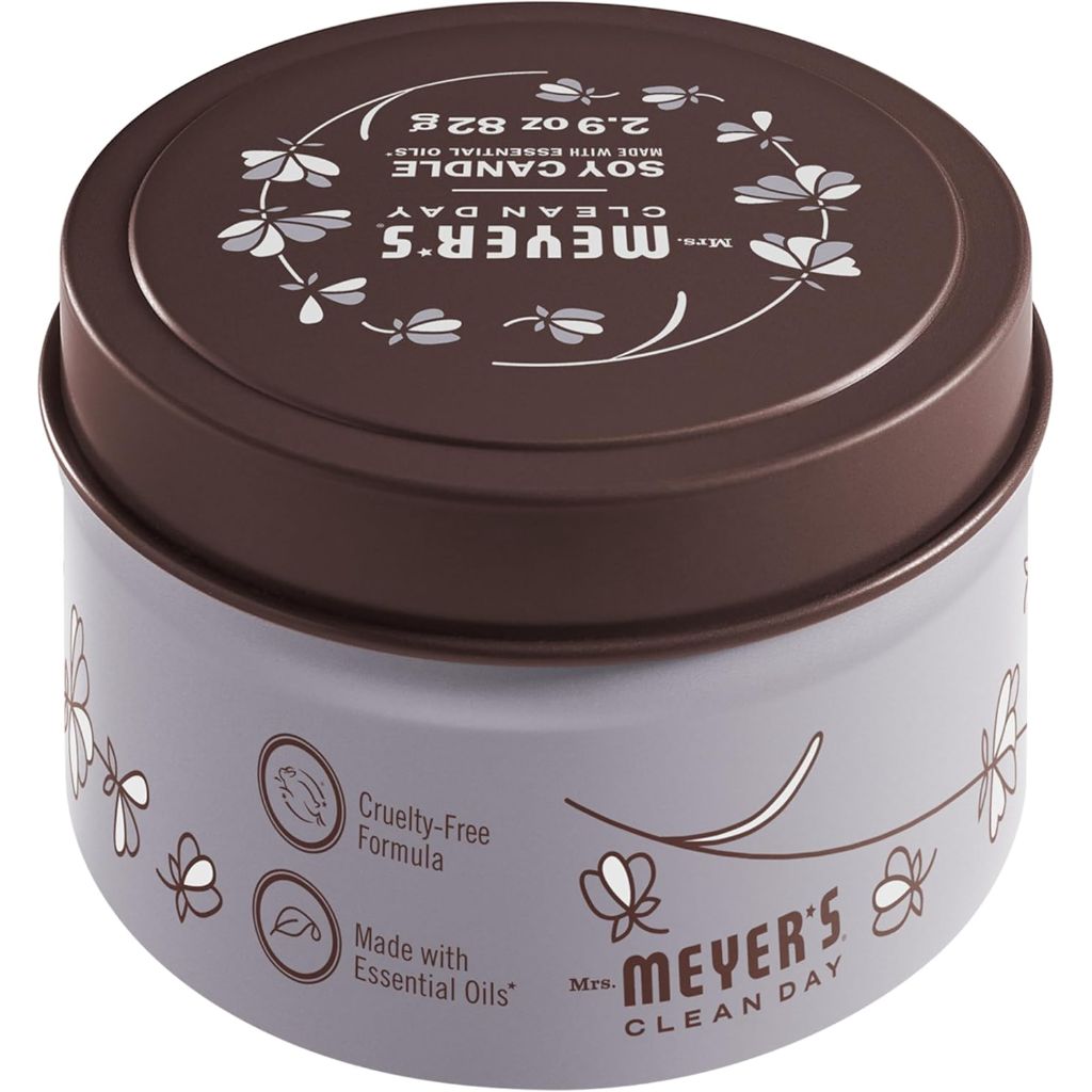 MRS. MEYER'S CLEAN DAY Soy Tin Candle, Lavender, 2.9 Oz