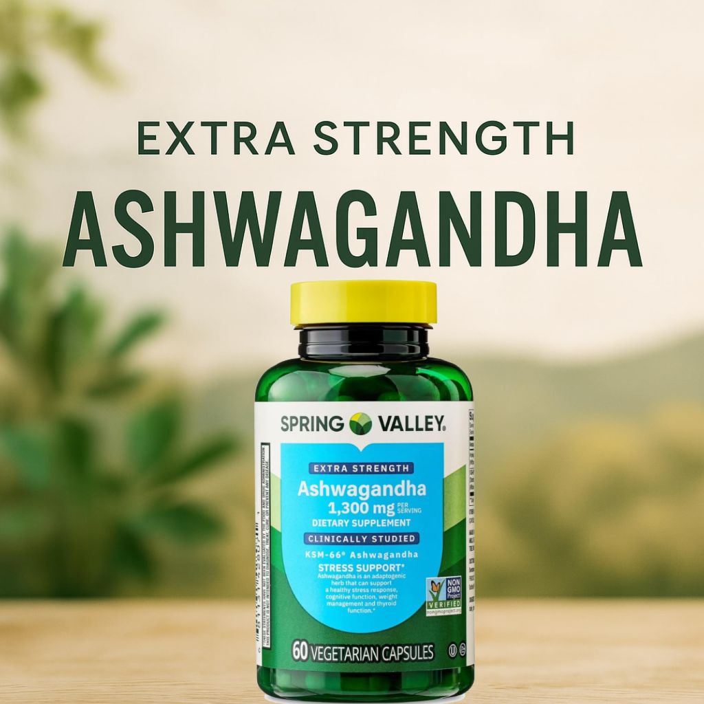 Premium Choice Co Spring Valley Ashwagandha - 1300mg – 60 Count