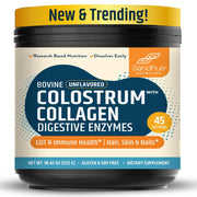 Sandhu's Bovine Colostrum with Collagen Powder  | 45 Servings Large Pack | Nutrition for Women
