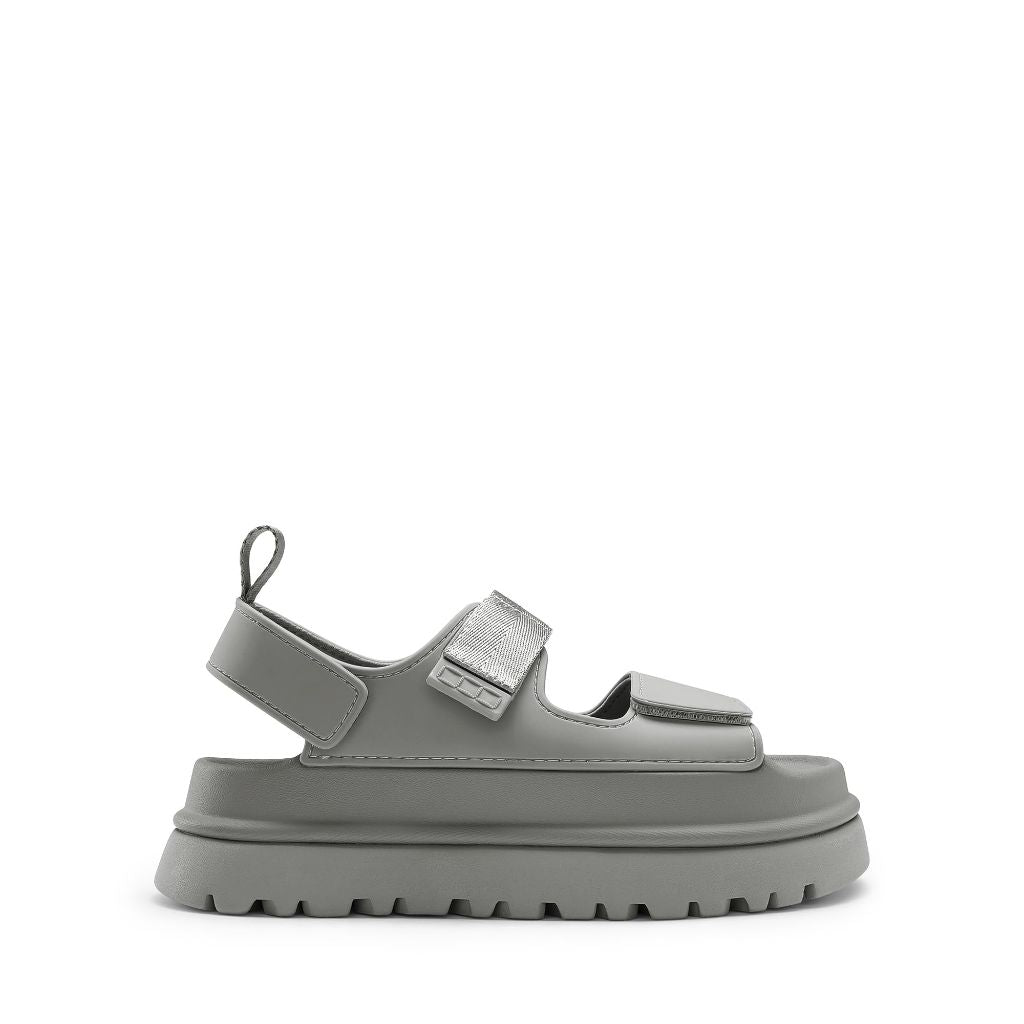 DREAM PAIRS Platform Sandals for Women, Size 10, Grey