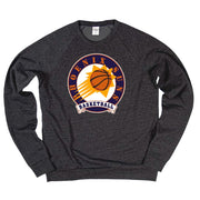 SZ M, Blue 84 - Phoenix Suns NBA Officially Licensed Tri-Blend Crewneck Sweatshirt | Black