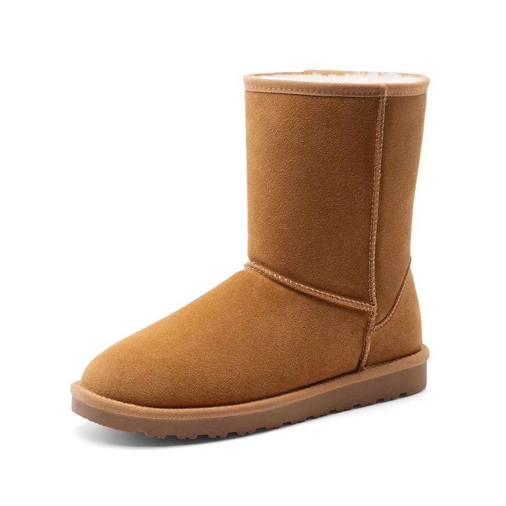 SZ 9, Bruno Marc Men's Winter Boots Cold | Suede Faux Fur Lining | Chestnut
