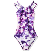 Kanu Surf Girls, Jasmine Beach Sport Halter One Piece Swimsuit, Seafoam Purple, 12