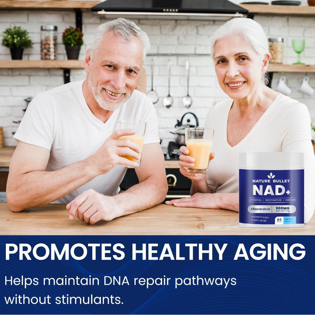 NAD+ Supplements with Resveratrol 900mg - 80 Capsules