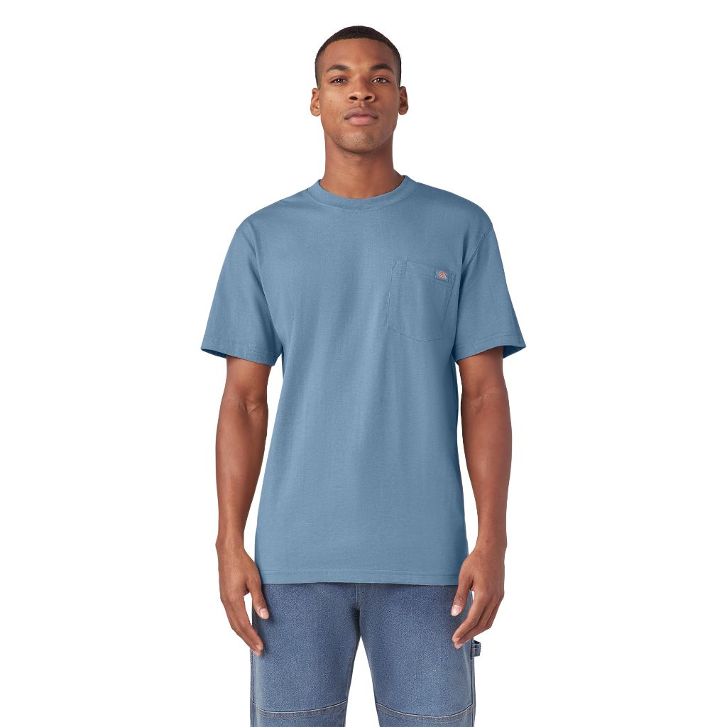 Dickies Men's Short Sleeve Heavyweight T-Shirt, Blue, 2XL