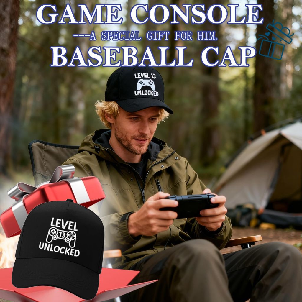 Werncy Level 13 Unlocked Gamer Hat, Black