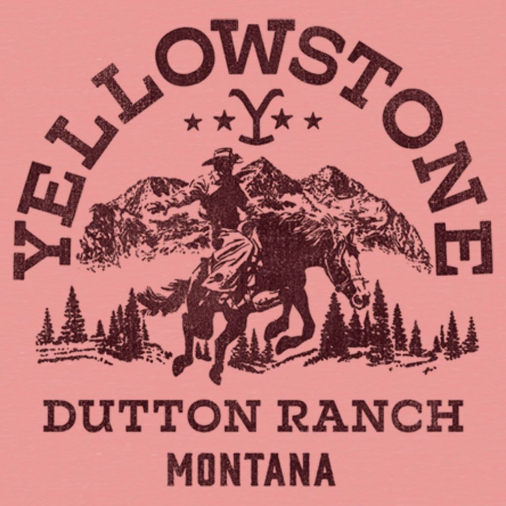 Junior's Yellowstone Dutton Ranch Montana Outlines Sweatshirt - Desert Pink - 2X Large
