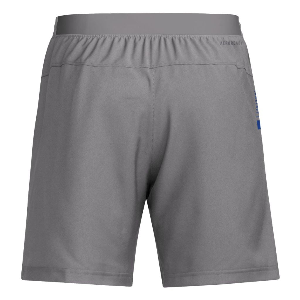 adidas Men's D4T Woven 7" Shorts - Kansas University, Gray/Collegiate Royal (XS)