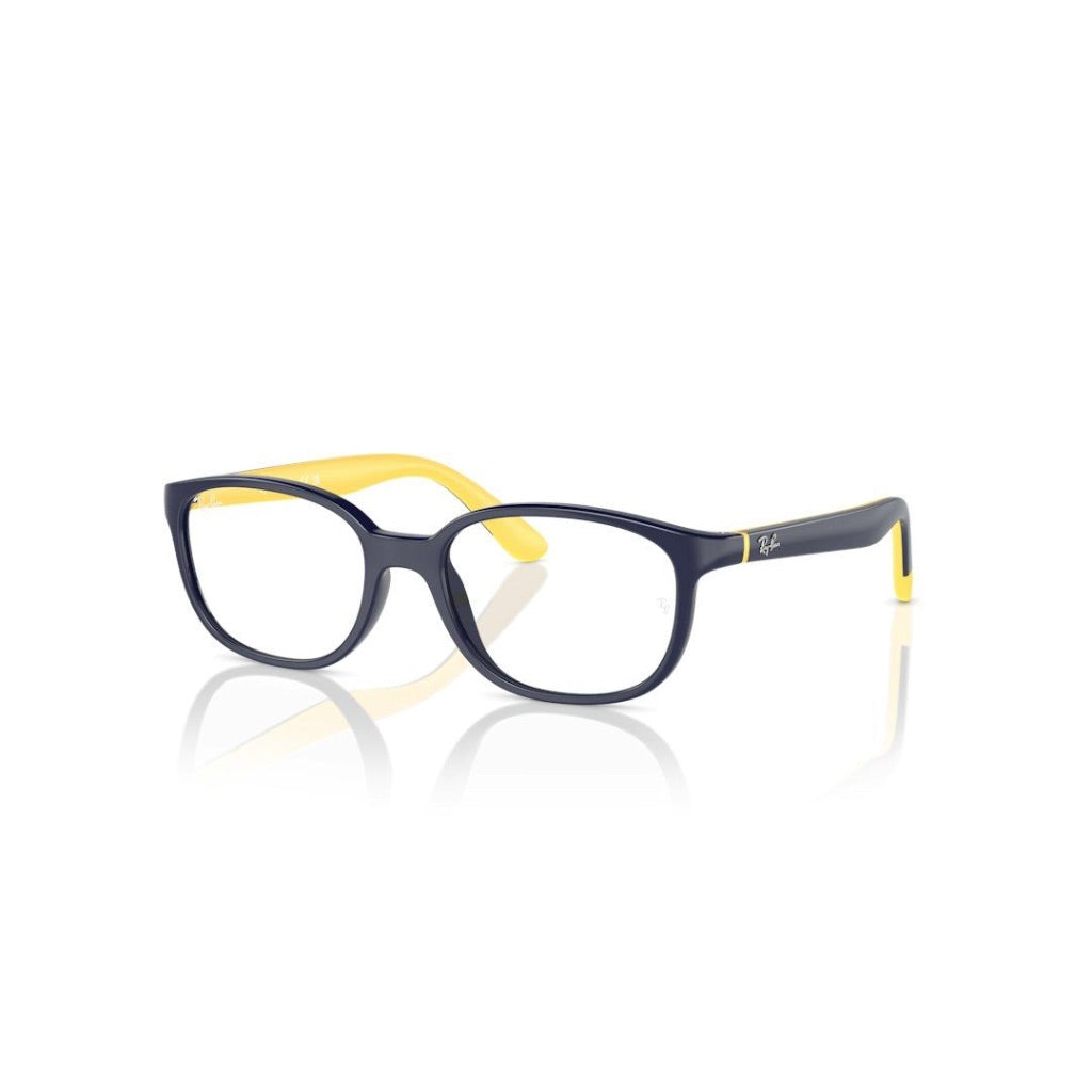 Ray-Ban Kids' RY 1632 Junior Vista 1632 Eyewear Frames - Dark Blue on Rubber Yellow, 48-16-130