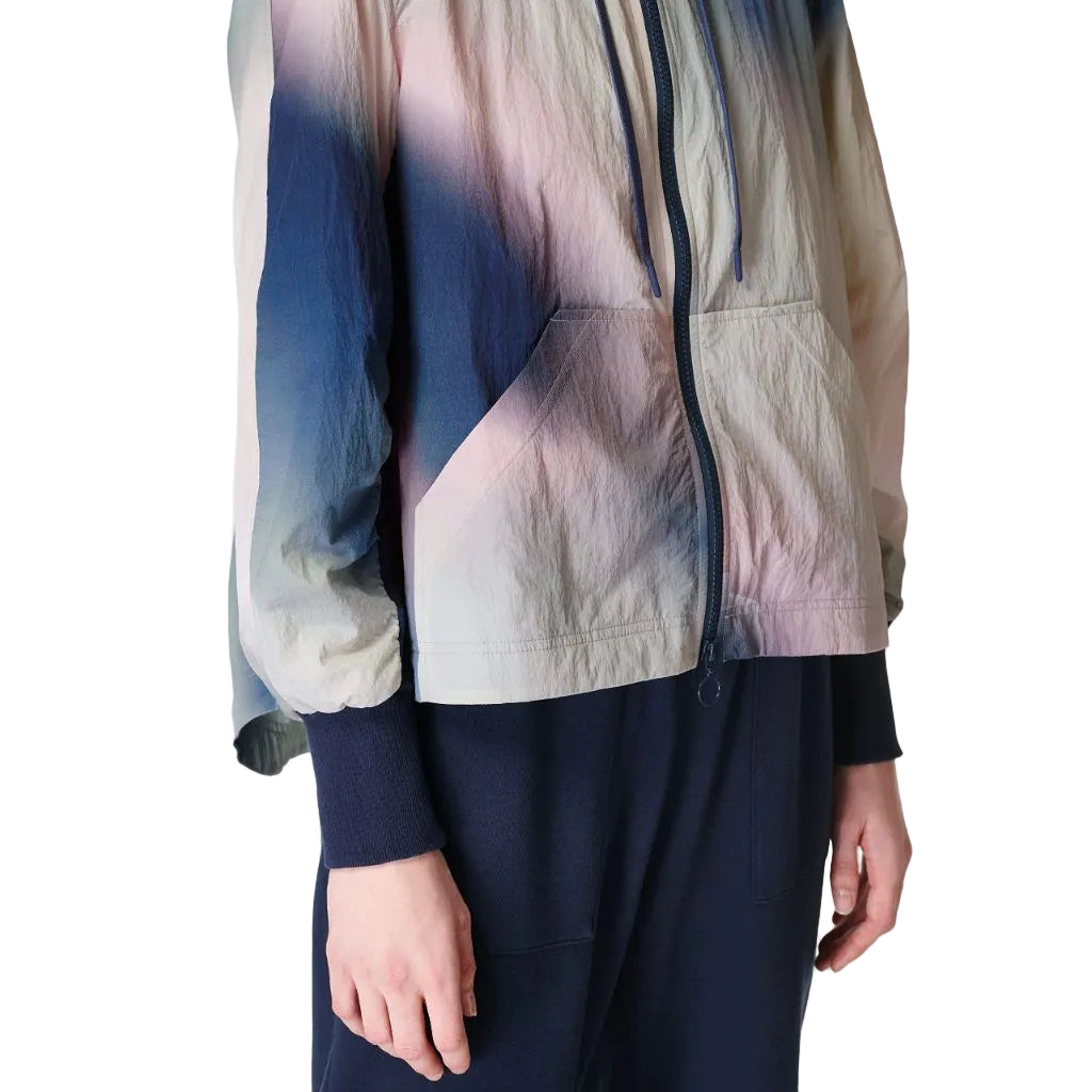 Sweaty Betty Women's Riley Zip Through Jacket, Green Gradient Haze - size L